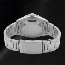 Afbeelding in Gallery-weergave laden, Rolex Datejust Horloge met Zwarte Diamanten Wijzerplaat en Roestvrij Stalen Oyster-armband

