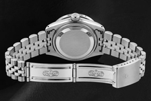 Afbeelding in Gallery-weergave laden, Rolex Datejust Zwarte Diamanten Wijzerplaat met Diamantsnoer 26 mm Roestvrij Staal 6916 Horloge
