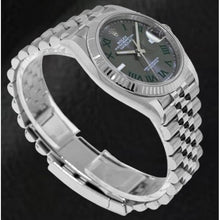 Afbeelding in Gallery-weergave laden, Rolex Datejust Grey Wimbledon Romeinse wijzerplaat 36mm roestvrij staal horloge
