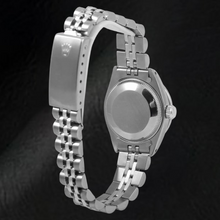 Afbeelding in Gallery-weergave laden, Rolex Datejust Olijfgroen Baguette Diamant 26 mm Roestvrijstalen Horloge
