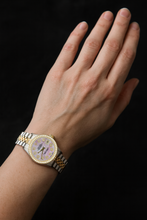 Afbeelding in Gallery-weergave laden, Rolex Datejust Roze Parelmoer Diamant Wijzerplaat 31 mm Tweekleurig Horloge
