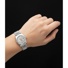 Afbeelding in Gallery-weergave laden, Rolex Datejust Zilveren Wijzerplaat 31 mm Roestvrijstalen Horloge P2
