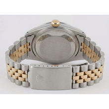 Afbeelding in Gallery-weergave laden, Rolex Datejust horloge tweekleurig heren kanaalring diamant
