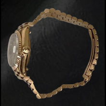 Afbeelding in Gallery-weergave laden, Rolex Datejust presidentiële stijl 26 mm champagne wijzerplaat geelgoud dameshorloge
