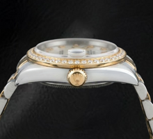 Afbeelding in Gallery-weergave laden, echte diamant 0.20karaat watch op wit
