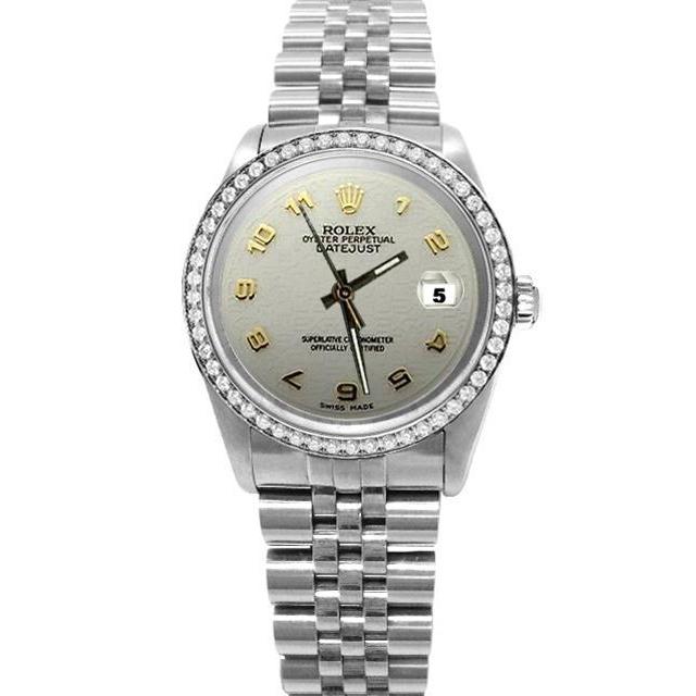 Rolex Dateumjust diamant Arabische wijzerplaat Datumjust roestvrijstalen jubileumhorloge SNELLE INSTELLING
