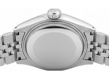 Afbeelding in Gallery-weergave laden, Rolex Datum-horloge roestvrijstalen jubileum zwarte wijzerplaatrand
