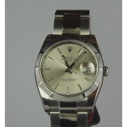 Rolex Datum 34 mm horlogestok wijzerplaat Oester-armband roestvrij staal