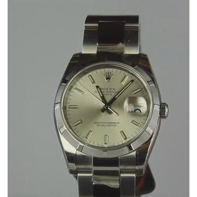 Rolex Datum 34 mm horlogestok wijzerplaat Oester-armband roestvrij staal
