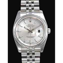 Rolex Datum Heren stalen zilveren jubileum Datumjust horloge snel ingesteld