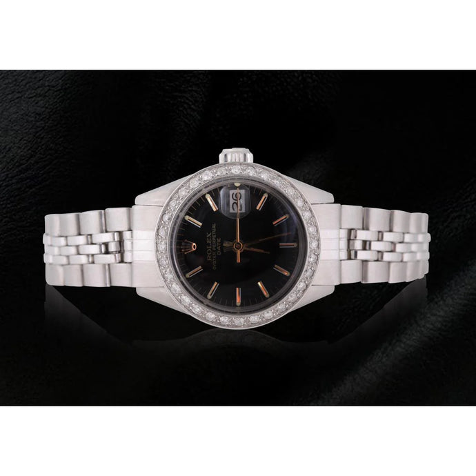 Rolex Datum zwarte Stok wijzerplaat horloge