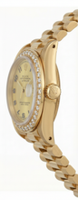 Afbeelding in Gallery-weergave laden, Rolex Datumjust-horloge met champagnekleurige Arabische wijzerplaat Goudkleurige voorzitter Stijl-diamant
