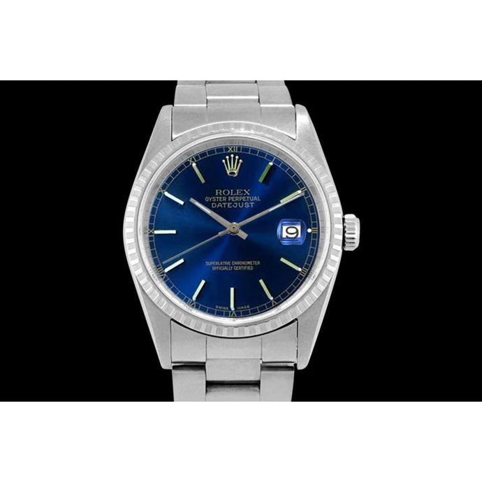 Rolex Datumjust-horloge met gecanneleerde rand Oester Doorlopend Stok-wijzerplaat SNELLE INSTELLING
