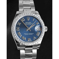 Rolex Datejust 31 Blauw Romeins Oyster Roestvrij Staal Dameshorloge