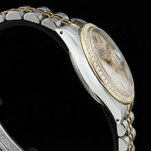 Afbeelding in Gallery-weergave laden, Rolex Datumjust Dameshorloge roestvrij staal &amp; Gele Armband Bruine Stok
