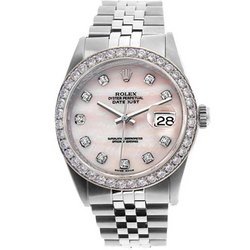 Rolex Datumjust Herenhorloge Parelmoer Roze Dweil snel ingesteld