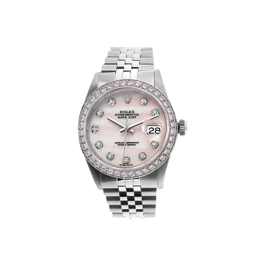 Rolex Datumjust Herenhorloge Parelmoer Roze Dweil snel ingesteld
