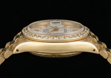 Afbeelding in Gallery-weergave laden, Rolex Datumjust Horloge Geelgouden Armband Stok Wijzerplaat Diamanten Lunette

