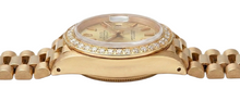 Afbeelding in Gallery-weergave laden, Rolex Datumjust Horloge Presidentiële Stijl Champagne Stok Wijzerplaat Lunette
