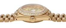 Afbeelding in Gallery-weergave laden, Rolex Datumjust Horloge Presidentiële Stijl Champagne Stok Wijzerplaat Lunette
