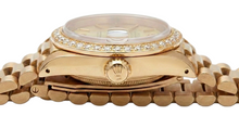 Afbeelding in Gallery-weergave laden, Rolex Datumjust Horloge Presidentiële Stijl Champagne Stok Wijzerplaat Lunette
