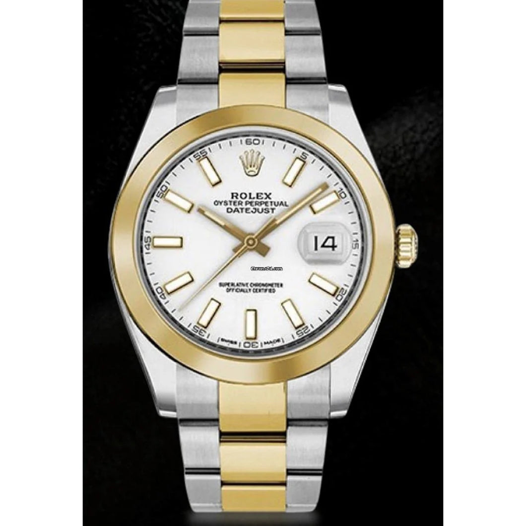 Rolex Datumjust Ii 41 mm herenhorloge met witte wijzerplaat Oester band roestvrij staal