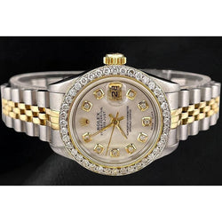 Rolex Datumjust dames 26 mm 18k geelgouden en stalen dameshorloge