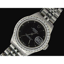 Afbeelding in Gallery-weergave laden, Rolex Datumjust dameshorloge met diamanten rand Datumjust

