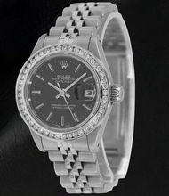 Afbeelding in Gallery-weergave laden, Rolex Datumjust dameshorloge met diamanten rand Datumjust
