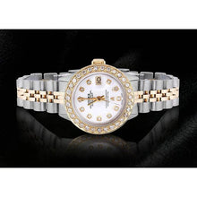 Afbeelding in Gallery-weergave laden, witte dweil diamanten wijzerplaat Datumjust Rolex
