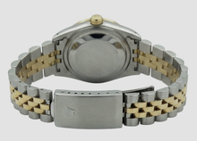 Afbeelding in Gallery-weergave laden, Rolex Datumjust dameshorloge met witte stok wijzerplaat roestvrij staal en geel goud
