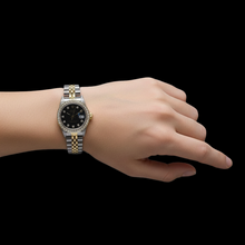 Afbeelding in Gallery-weergave laden, Rolex Datumjust dameshorloge op maat gemaakte diamanten wijzerplaat tweekleurig P2
