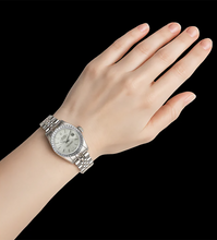 Afbeelding in Gallery-weergave laden, Rolex Datumjust dameshorloge roestvrij staal Natuurlijke echte diamant ( niet in het laboratorium gekweekt )en rand wit

