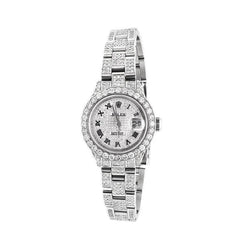 Rolex Datejust Dameshorloge Volledig Diamanten Armband 12 Karaat