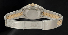 Afbeelding in Gallery-weergave laden, Rolex Datumjust diamanten rand herenhorloge tweekleurige jubileum grijze Romeinse wijzerplaat
