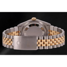 Afbeelding in Gallery-weergave laden, Rolex Datumjust herenhorloge met parelmoer diamanten wijzerplaat tweekleurige snel ingesteld

