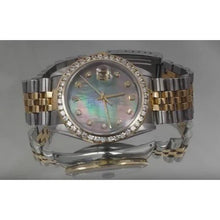 Afbeelding in Gallery-weergave laden, diamanten rand tweekleurige Rolex
