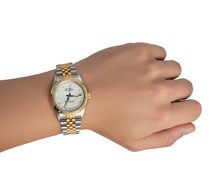 Afbeelding in Gallery-weergave laden, Rolex Datumjust horloge Armband dame Man Romeinse wijzerplaat Gouden rand SNELLE INSTELLING
