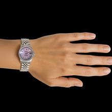 Afbeelding in Gallery-weergave laden, Rolex Datumjust horloge Parelmoer wijzerplaat Diamanten rand Roestvrij staal P1
