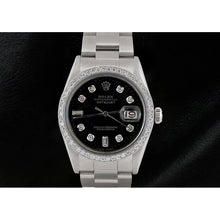 Afbeelding in Gallery-weergave laden, zwarte diamanten wijzerplaat Rolex
