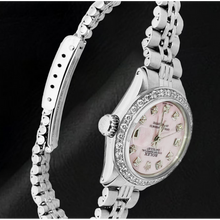 Afbeelding in Gallery-weergave laden, roze dweil diamanten wijzerplaat Rolex
