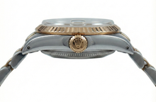 Afbeelding in Gallery-weergave laden, Rolex Datumjust roestvrijstalen en gele dameshorloge met champagnekleurige wijzerplaat
