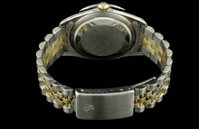 Afbeelding in Gallery-weergave laden, Rolex Datumjust snel ingesteld Geen gaten diamanten rand Zwarte wijzerplaat roestvrijstalen armband
