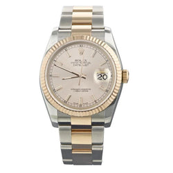 Rolex Datumjust tweekleurige herenhorloge geelgoud snel ingesteld