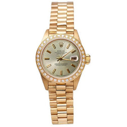 Rolex Datejust President Stijl Horloge Ivoor Kleur Diamanten Lunette