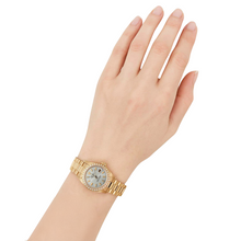 Afbeelding in Gallery-weergave laden, echte round diamant 0.20karaat watch met diamantaccenten

