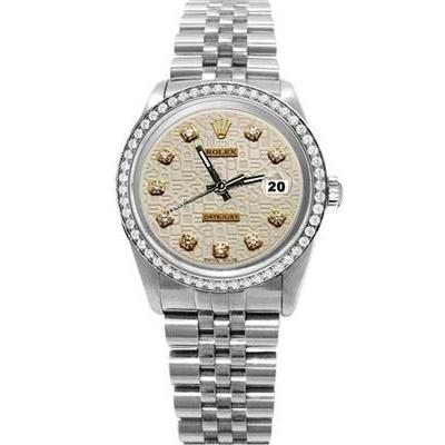 Rolex Datumjust zeer fijn herenhorloge met witte diamanten roestvrij staal jubileum SNELLE INSTELLING
