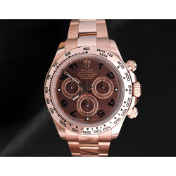Rolex Daytona Koffiebruine Arabische Cosmograph Wijzerplaat Roségoud 18K Horloge