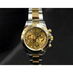 Rolex Daytona Cosmograph Tweekleurig Horloge met Champagne Wijzerplaat