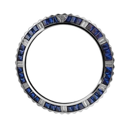 Heren Stainless Steel Royal Blue Saffier Horloge – -karaat